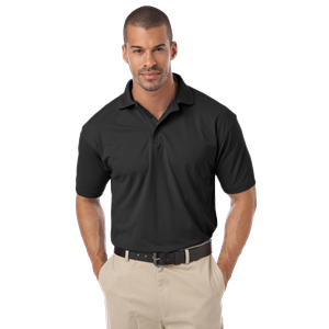 MENS IL-50 POLO NO POCKET  -  BLACK 2 EXTRA LARGE SOLID