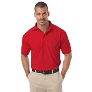 MENS IL-50 POLO NO POCKET  -  RED 2 EXTRA LARGE SOLID
