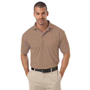 MENS IL-50 POLO NO POCKET  -  TAN 2 EXTRA LARGE SOLID