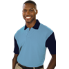 MENS IL-50 COLOR BLOCK POLO ### -  LIGHT BLUE 2 EXTRA LARGE SOLID