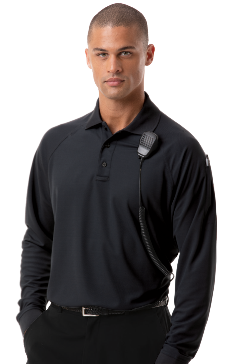 L/S ADULT TACTICAL SHIRT BLACK 2 EXTRA LARGE SOLID-
