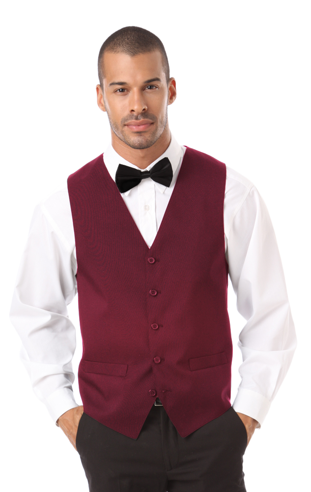 1260-BUR-2XL-SOLID|BG1260|Men's Teflon Treated Twill Bistro Vest