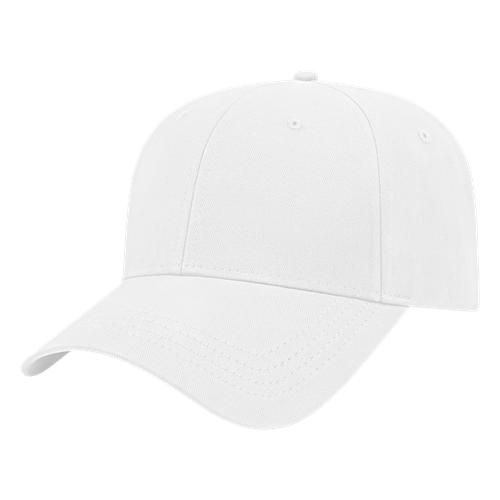 LIGHTWEIGHT STRUCTURED LOW PROFILE CAP ADULT WHITE