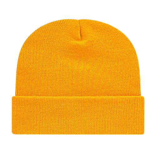 KNIT CAP WITH CUFF ADULT ATHLETIC GOLD