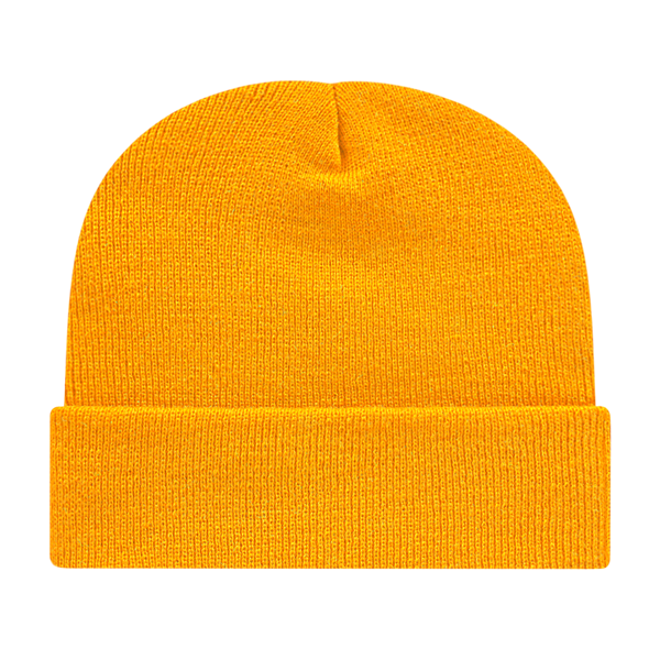 KNIT CAP WITH CUFF ADULT ATHLETIC GOLD