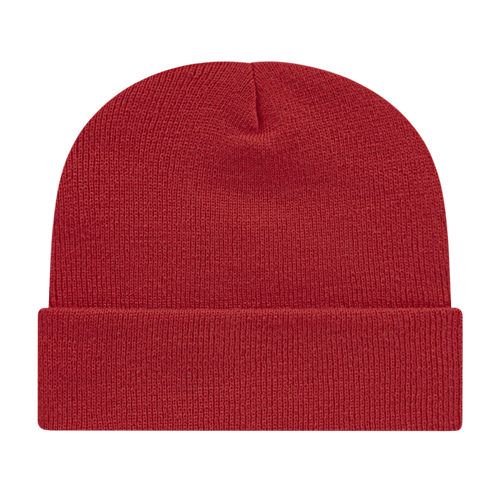 KNIT CAP WITH CUFF ADULT CARDINAL