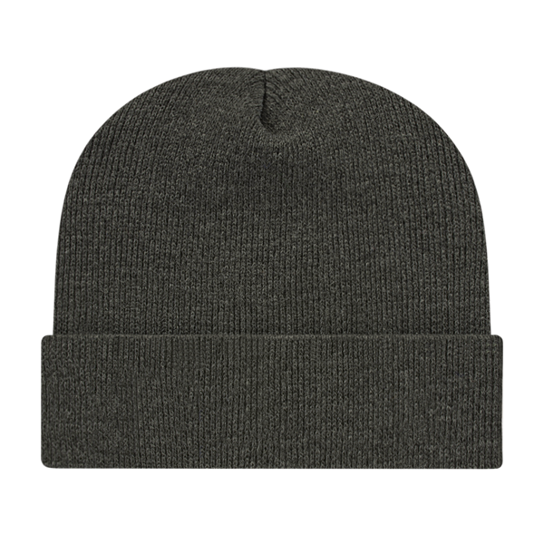 KNIT CAP WITH CUFF ADULT DARK HEATHER