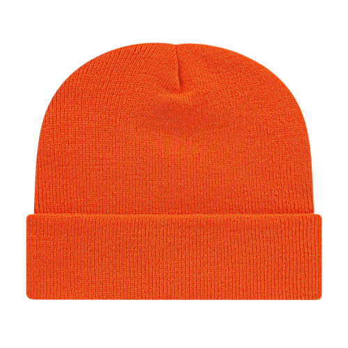 KNIT CAP WITH CUFF ADULT DEEP ORANGE