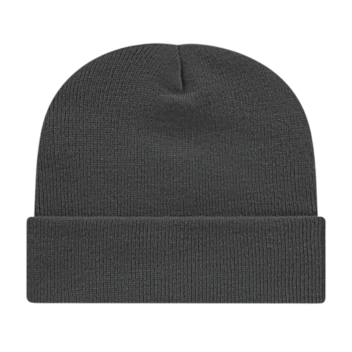 KNIT CAP WITH CUFF ADULT IRON GRAY