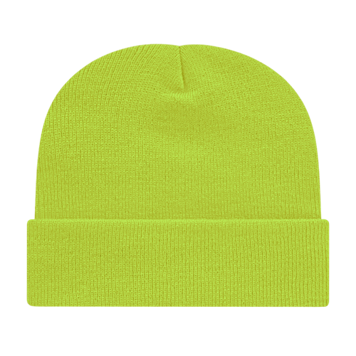 KNIT CAP WITH CUFF ADULT LIME SHOCK