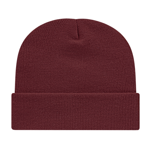 KNIT CAP WITH CUFF ADULT MAROON