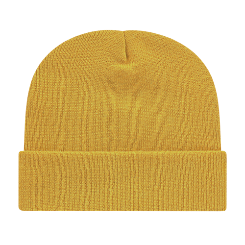 KNIT CAP WITH CUFF ADULT MUSTARD