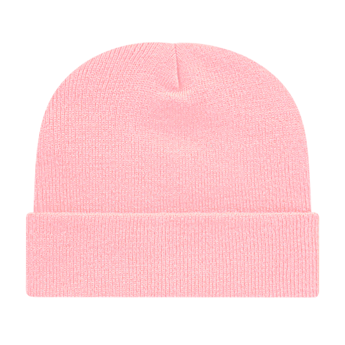 KNIT CAP WITH CUFF ADULT PINK