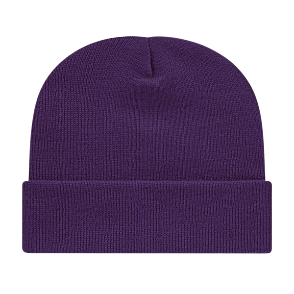 KNIT CAP WITH CUFF ADULT PURPLE