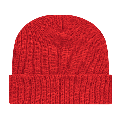 KNIT CAP WITH CUFF ADULT TRUE RED