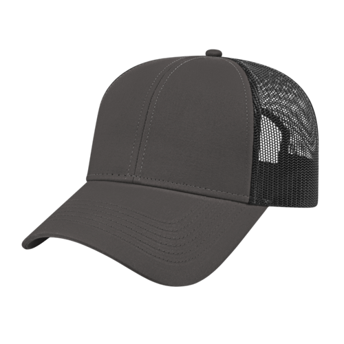 TWO-TONE TRUCKER MESH BACK CAP ADULT CHARCOAL/BLACK