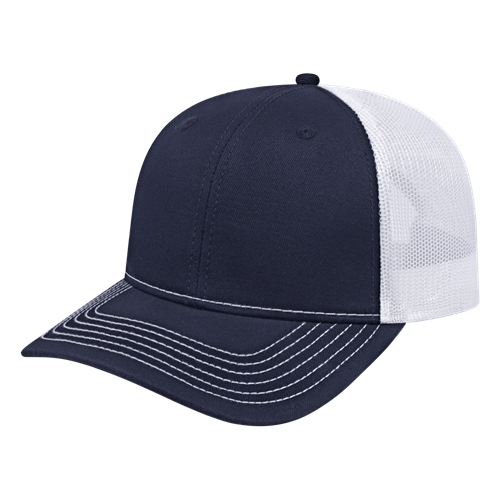 TRUCKER MESH BACK CAP ADULT NAVY/WHITE