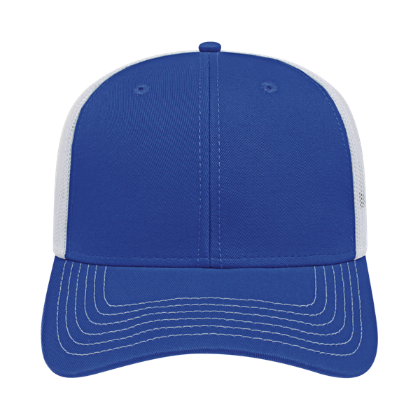 TRUCKER MESH BACK CAP ADULT ROYAL/WHITE