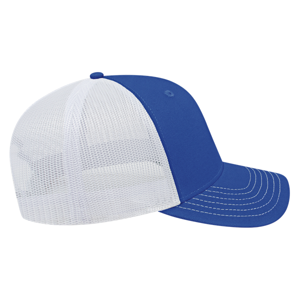 TRUCKER MESH BACK CAP ADULT ROYAL/WHITE