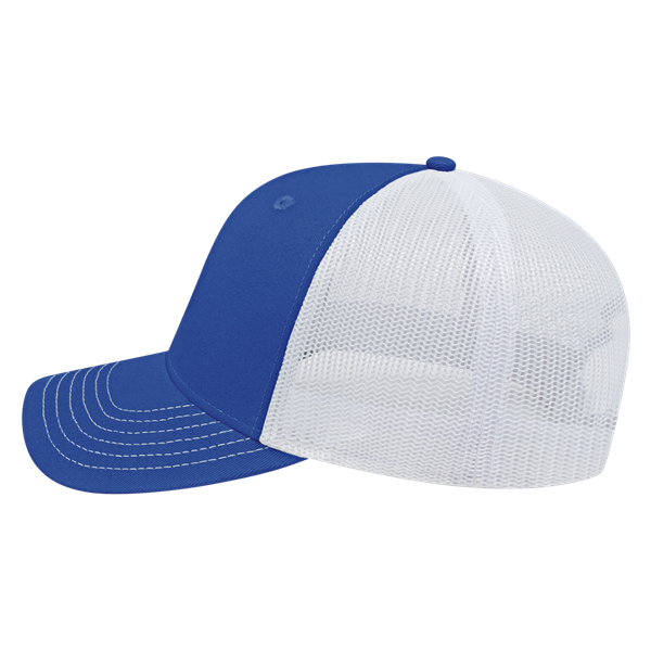 TRUCKER MESH BACK CAP ADULT ROYAL/WHITE