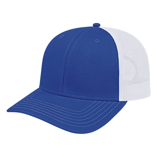 TRUCKER MESH BACK CAP ADULT ROYAL/WHITE