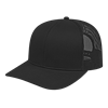 POLY/COTTON TRUCKER MESH BACK CAP ADULT BLACK