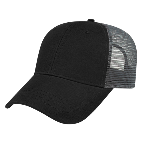 X-TRA VALUE TRUCKER MESH BACK CAP ADULT BLACK/CHARCOAL