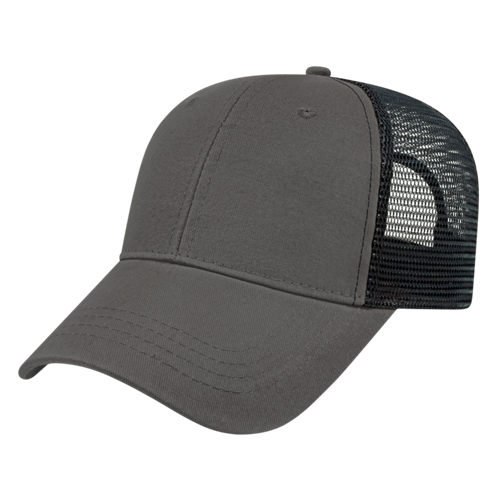 X-TRA VALUE TRUCKER MESH BACK CAP ADULT CHARCOAL/BLACK