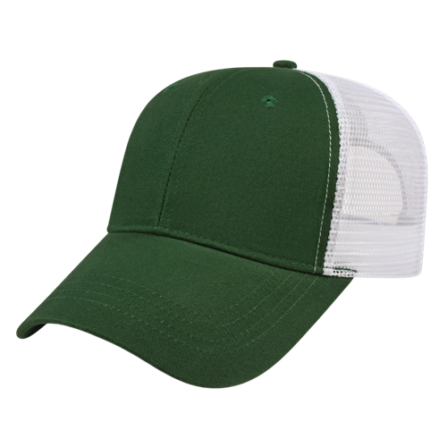 X-TRA VALUE TRUCKER MESH BACK CAP ADULT DARK GREEN/WHITE