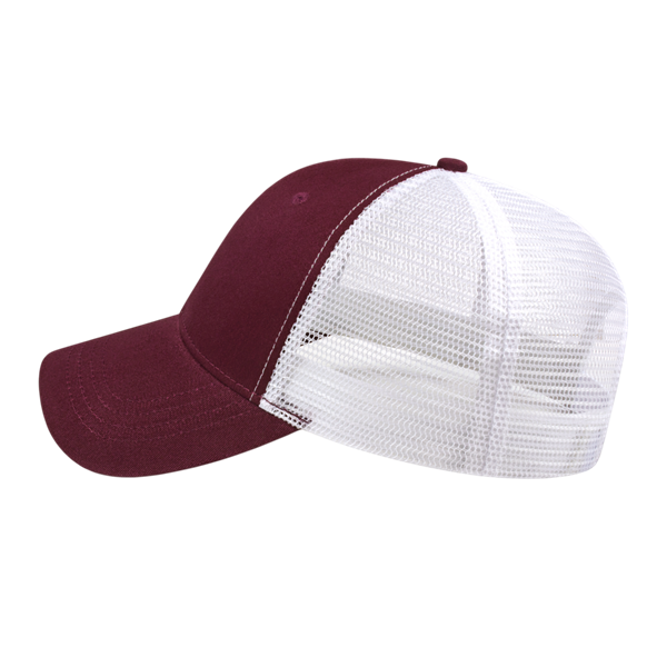 X-TRA VALUE TRUCKER MESH BACK CAP ADULT MAROON/WHITE