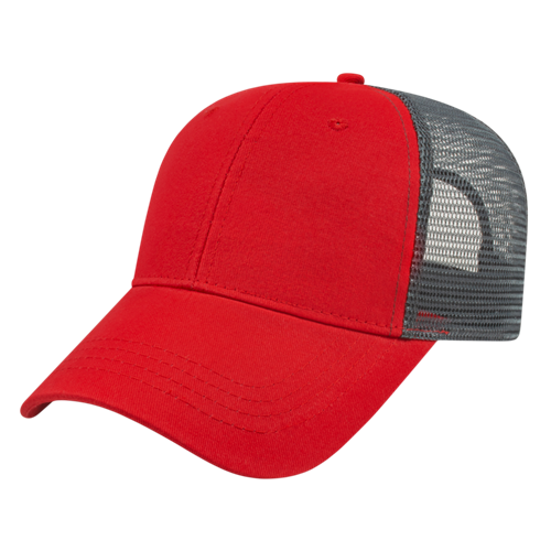 X-TRA VALUE TRUCKER MESH BACK CAP ADULT RED/CHARCOAL