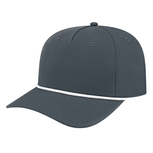 ATHLETIC ROPE CAP ADULT CHARCOAL WHITE