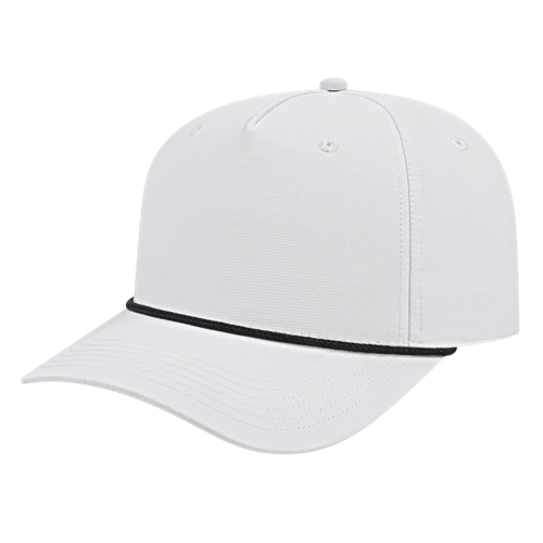 ATHLETIC ROPE CAP ADULT WHITE/BLACK