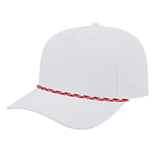 ATHLETIC ROPE CAP ADULT WHITE/RED/WHITE/BLACK