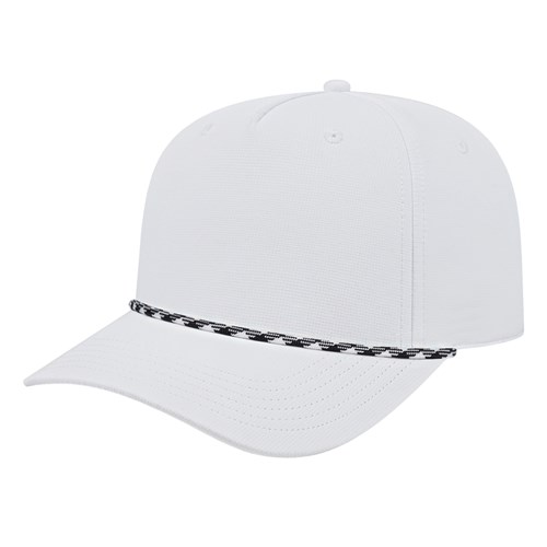 ATHLETIC ROPE CAP ADULT WHITE/WHITE/BLACK