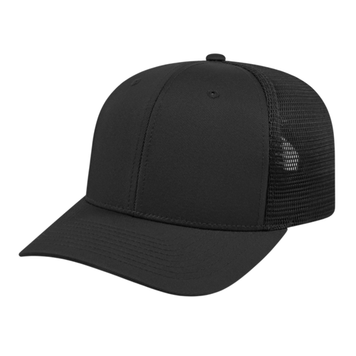 FLEXFIT 110® PREMIUM TRUCKER MESH BACK CAP ADULT BLACK