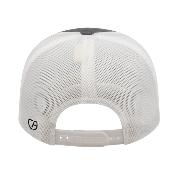 FLEXFIT 110® PREMIUM TRUCKER MESH BACK CAP ADULT GRAPHITE/WHITE