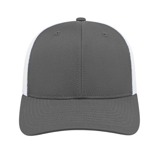 FLEXFIT 110® PREMIUM TRUCKER MESH BACK CAP ADULT GRAPHITE/WHITE