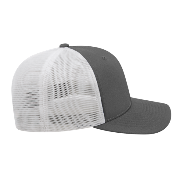 FLEXFIT 110® PREMIUM TRUCKER MESH BACK CAP ADULT GRAPHITE/WHITE