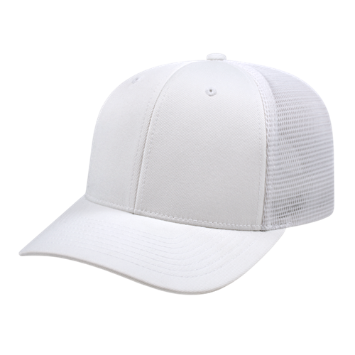 FLEXFIT 110® PREMIUM TRUCKER MESH BACK CAP ADULT WHITE