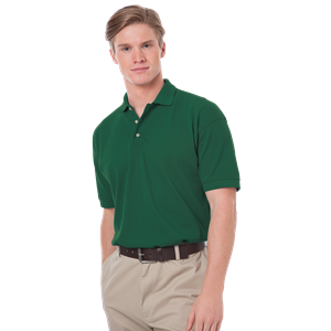 MENS SHORT SLEEVE 100% COTTON PIQUE POLO  -  HUNTER 2 EXTRA LARGE SOLID