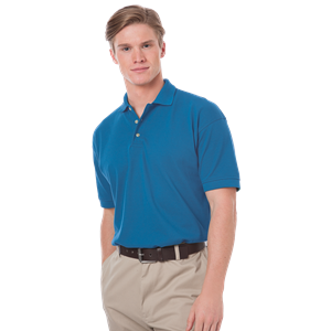 MENS SHORT SLEEVE 100% COTTON PIQUE POLO  -  TURQUOISE 2 EXTRA LARGE SOLID