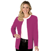 LADIES LONG SLEEVE CARDIGAN###  -  BERRY 2 EXTRA LARGE SOLID