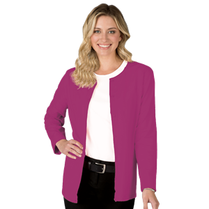 LADIES LONG SLEEVE CARDIGAN###  -  BERRY 2 EXTRA LARGE SOLID