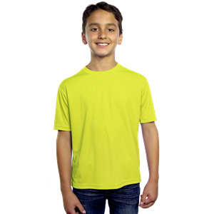 YOUTH SOLID WICKING T  -  OPTIC YELLOW LARGE SOLID