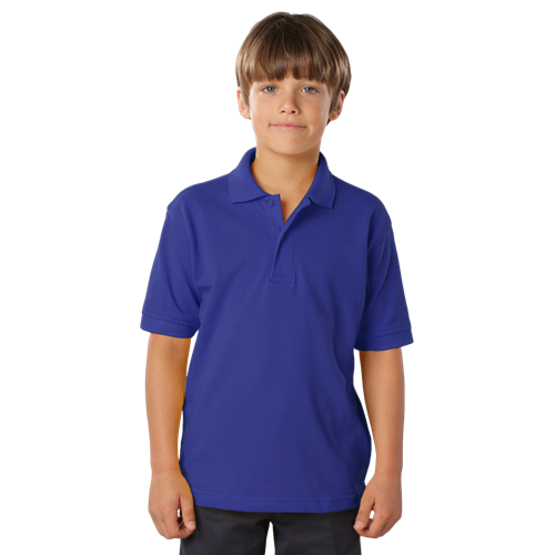 YOUTH SOFT TOUCH PIQUE POLO  -  ROYAL LARGE SOLID