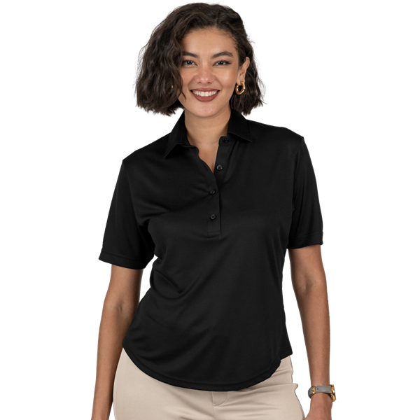 BONDED COLLAR POLO BLACK 2 EXTRA LARGE SOLID