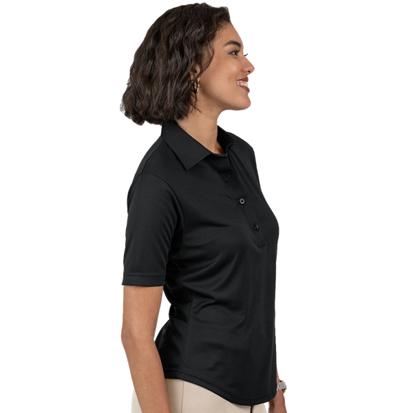 BONDED COLLAR POLO BLACK 2 EXTRA LARGE SOLID