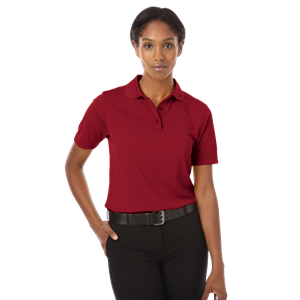 LADIES IL-50 POLO NO POCKET  -  BURGUNDY 2 EXTRA LARGE SOLID