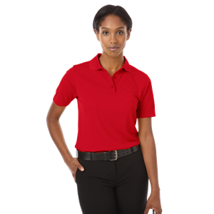 LADIES IL-50 POLO NO POCKET  -  RED 2 EXTRA LARGE SOLID